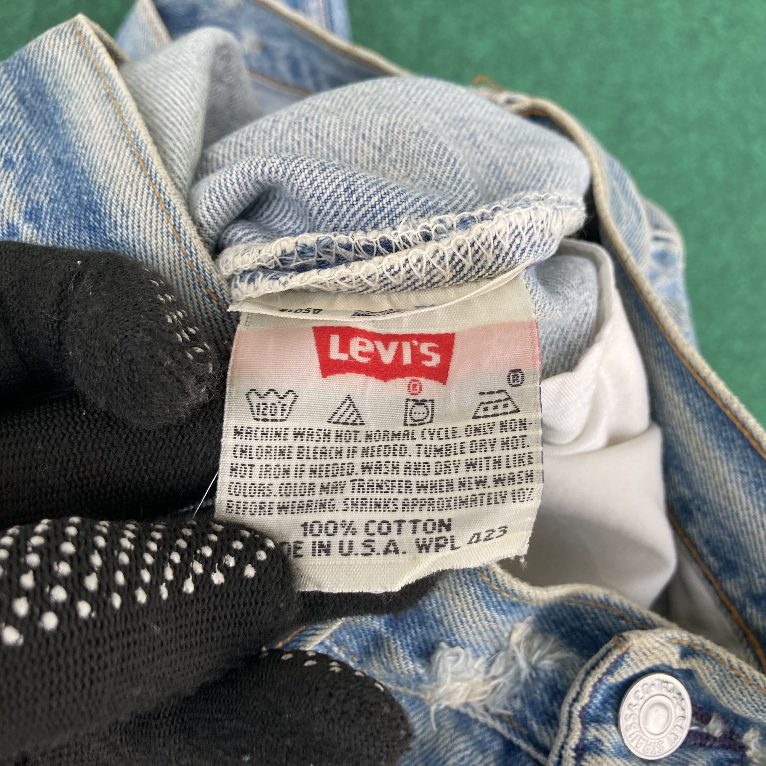 Levi's × Vintage Vtg Levis 501xx Faded Blue Sz 33 Punk Grunge Jeans Size US 33 - 6 Thumbnail