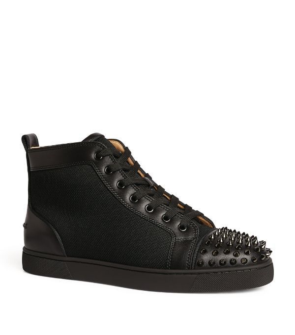 Christian Louboutin o1bcso1str1024 Lou Spikes in Black Size US 8 / EU 41 - 4 Thumbnail