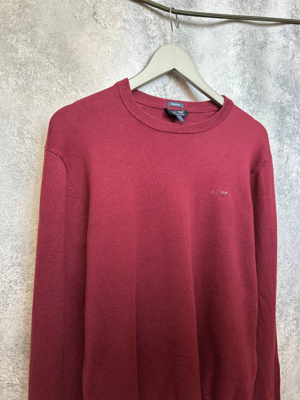 Armani Armani Jeans Vintage Sweater Red Crew Jumper Cotton/Wool Size US L / EU 52-54 / 3 - 4 Thumbnail