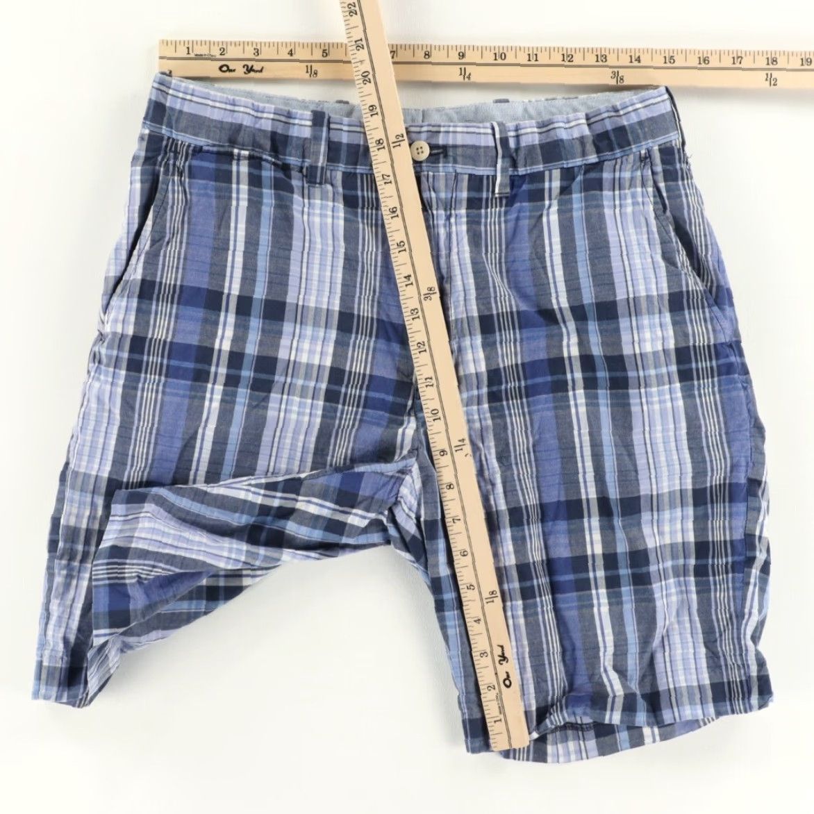 Polo Ralph Lauren Polo Ralph Lauren Polo Ralph Lauren Cotton Twill Golf Shorts Blue Plaid Men 32 Size US XS / EU 42 / 0 - 3 Thumbnail
