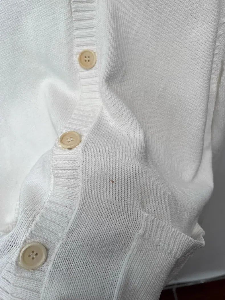 Dries Van Noten DRIES VAN NOTEN White Retro Knit Cardigan Size M / US 6-8 / IT 42-44 - 7 Thumbnail
