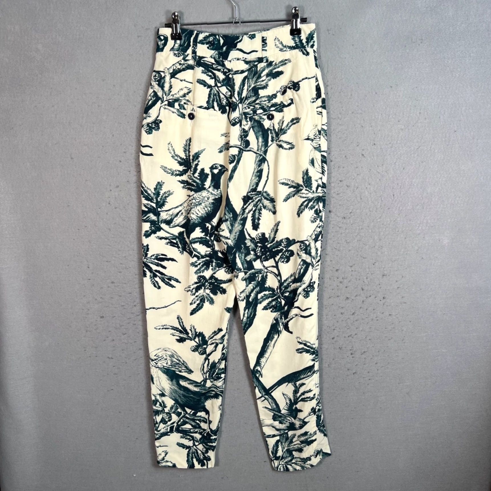 MAX&Co. Max & Co. Womens Tropical Print High-Waisted Pants Size 26 in Waist Size 26" / US 2 / IT 38 - 2 Thumbnail