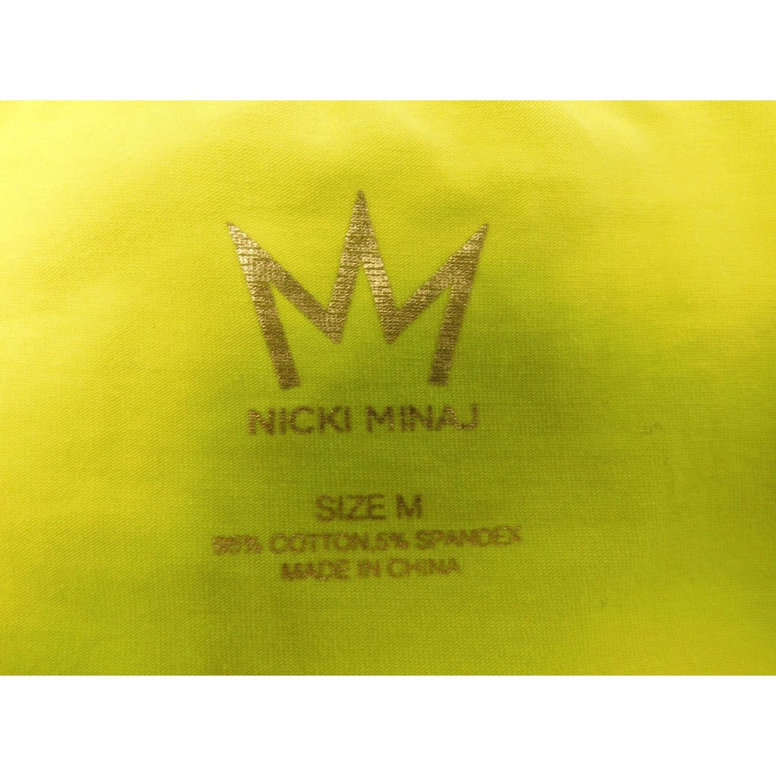 Vintage Nicki Minaj Rhinestone Studded Crop Top Cropped Sleeveless Yellow M Shirt Women's Stylish Blouse Size M / US 6-8 / IT 42-44 - 6 Thumbnail