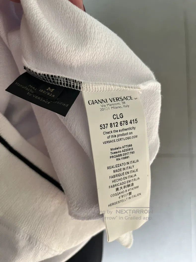 Versace Versace Men's Medusa avatar white long-sleeved T-shirt swe Size US M / EU 48-50 / 2 - 4 Thumbnail
