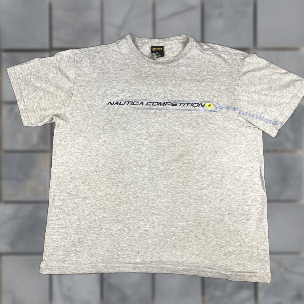 Nautica VINTAGE Nautica Shirt Adult XL Gray USA Spell Out Logo Distressed Vtg* Size US XL / EU 56 / 4 - 1 Thumbnail