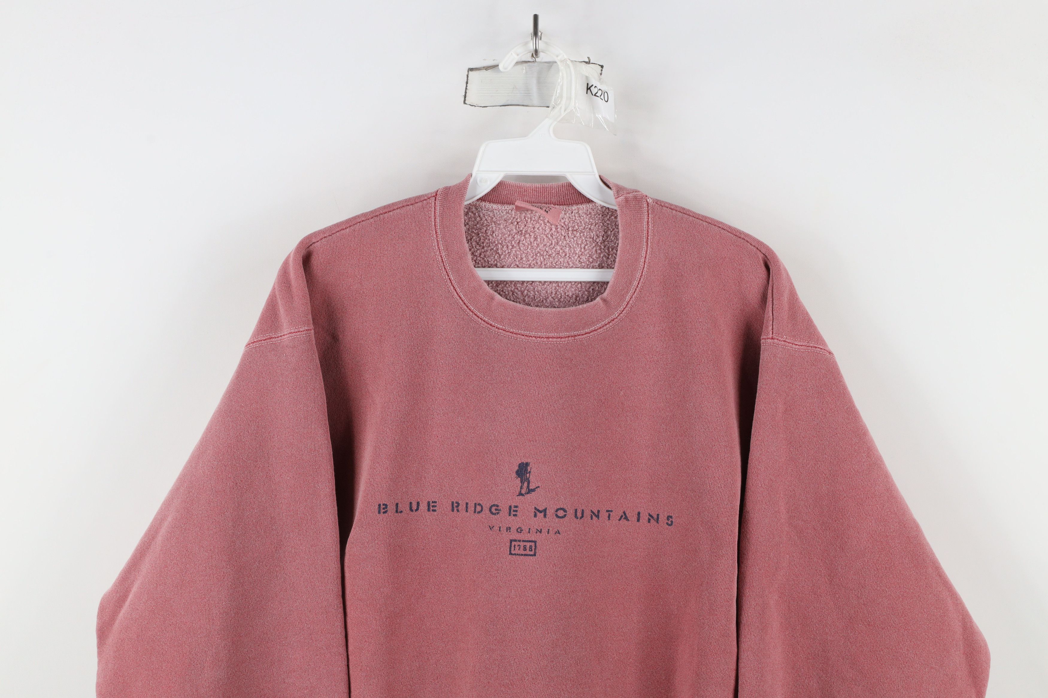 Vintage Vintage 90s Stonewash Ridge Mountains Sweatshirt Red USA Size US M / EU 48-50 / 2 - 2 Thumbnail
