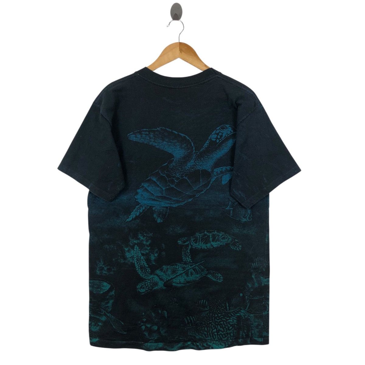 Vintage Vintage 90s AOP Habitat Tee Shirt Turtle Size US M / EU 48-50 / 2 - 3 Thumbnail