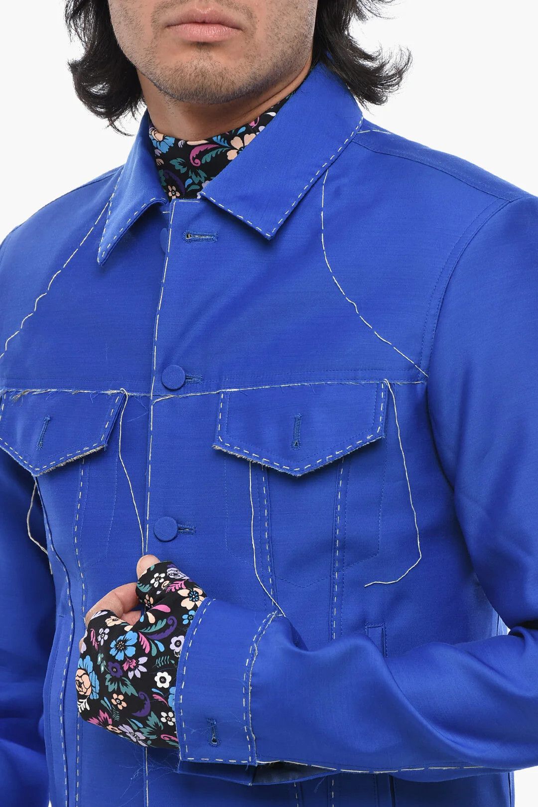 Off-White og1mm0426 Silk-Blend Jacket in Blue Size US M / EU 48-50 / 2 - 3 Thumbnail