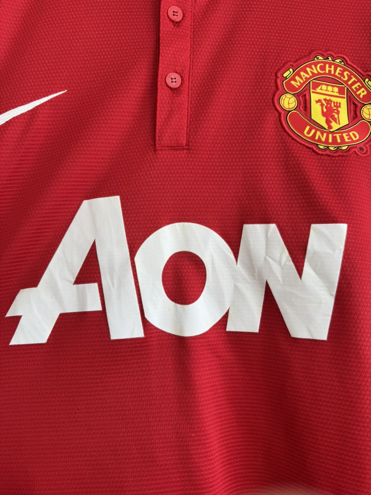 Nike Manchester United 2013-2014 Home Soccer Jersey Football Kit Size US XL / EU 56 / 4 - 7 Thumbnail
