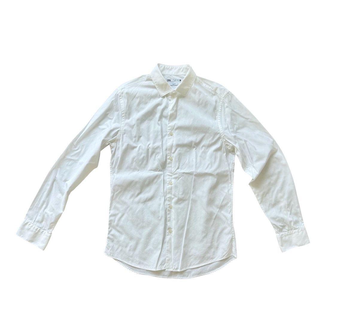 Zara Zara Man Slim Fit Dressy Shirt, White - Size M Size US M / EU 48-50 / 2 - 1 Thumbnail