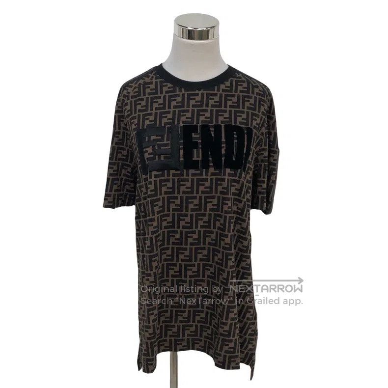 Fendi Fendi Full Print Letter Embroidery Short Sleeve Shirt Size S / US 4 / IT 40 - 1 Thumbnail