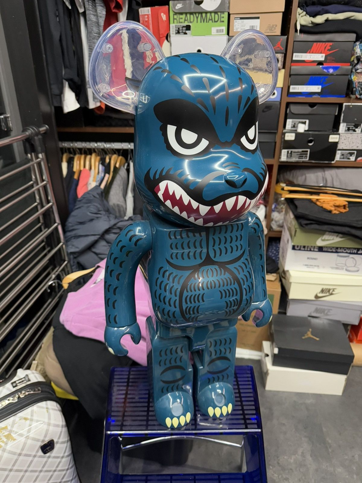 Medicom Toy Bearbrick Godzilla 1000% Blue Medicom Size ONE SIZE - 3 Thumbnail