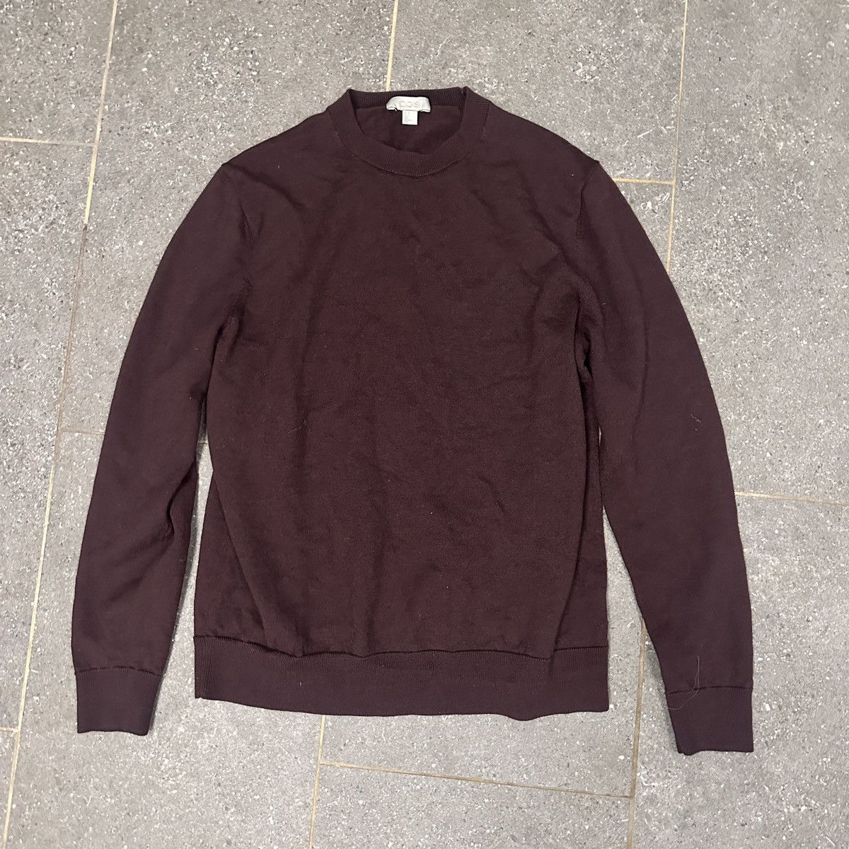 Cos Cos Maroon Wool Knit Pullover Size US M / EU 48-50 / 2 - 1 Thumbnail