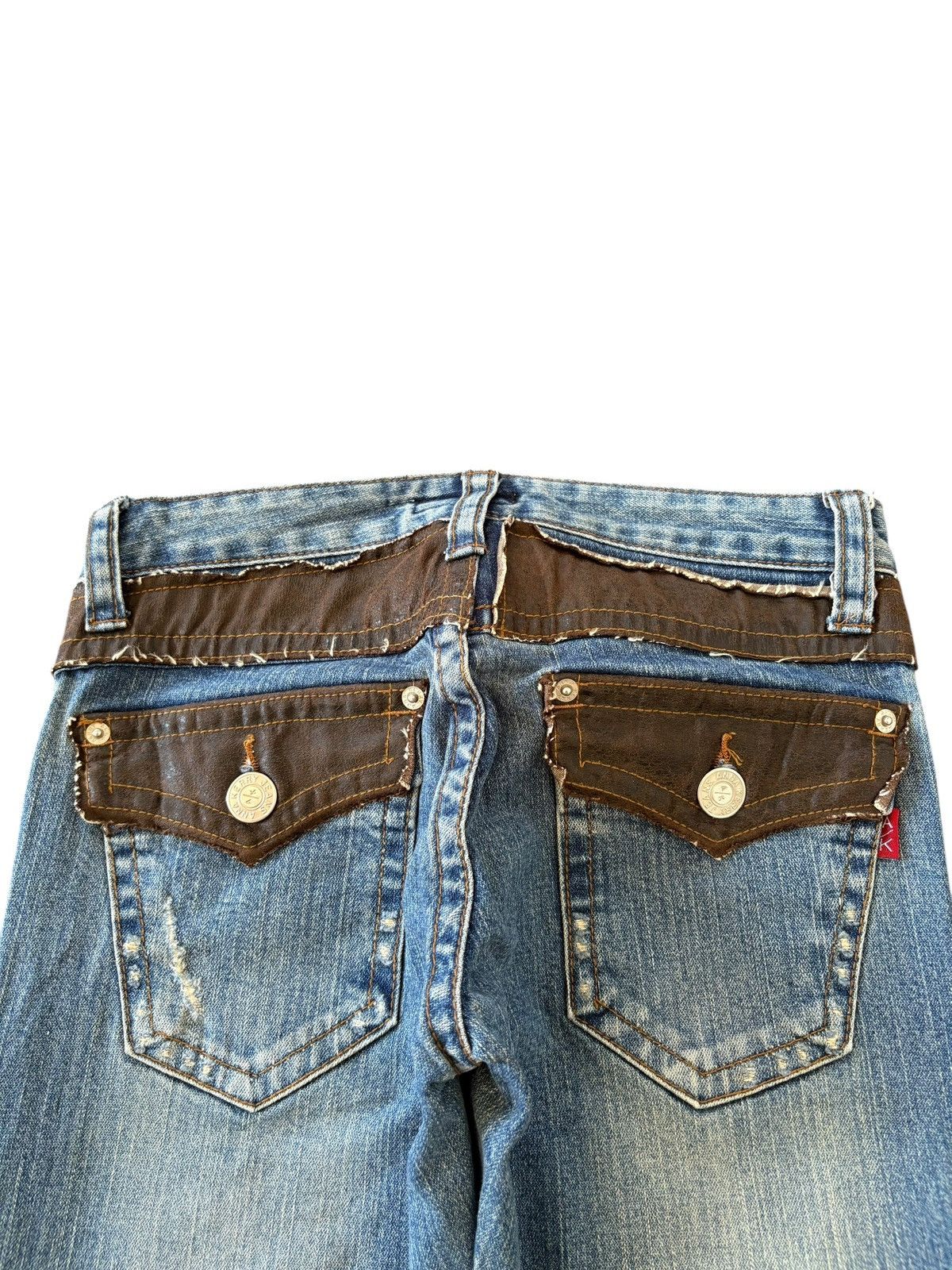 Diesel Vintage Japanese Brand Distress Low Rise Flare Jeans Size 27" / US 4 / IT 40 - 4 Thumbnail
