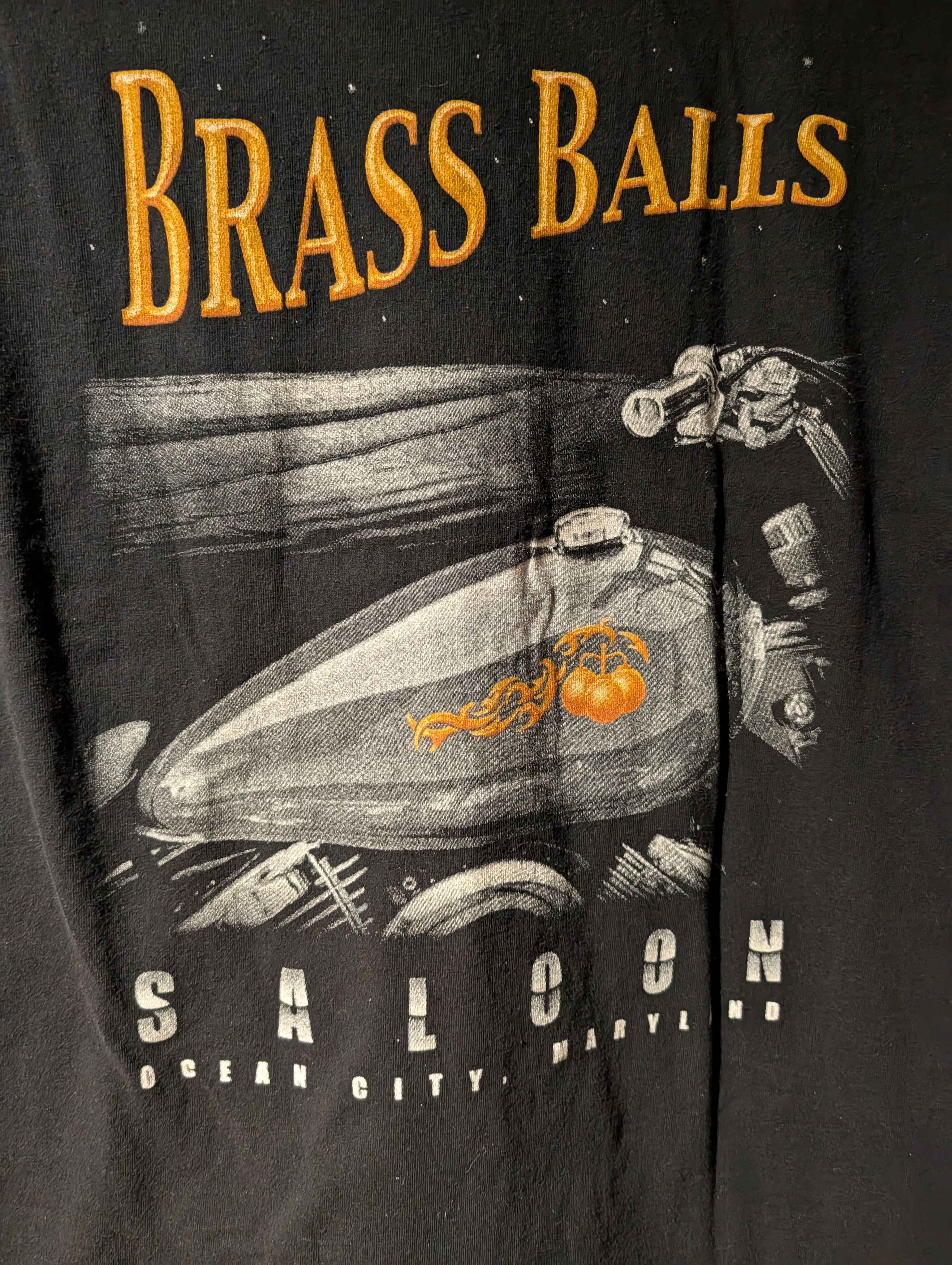 Harley Davidson Brass Balls Saloon Motorcycle Rider Harley Davidson T-Shirt Size US XXL / EU 58 / 5 - 2 Thumbnail