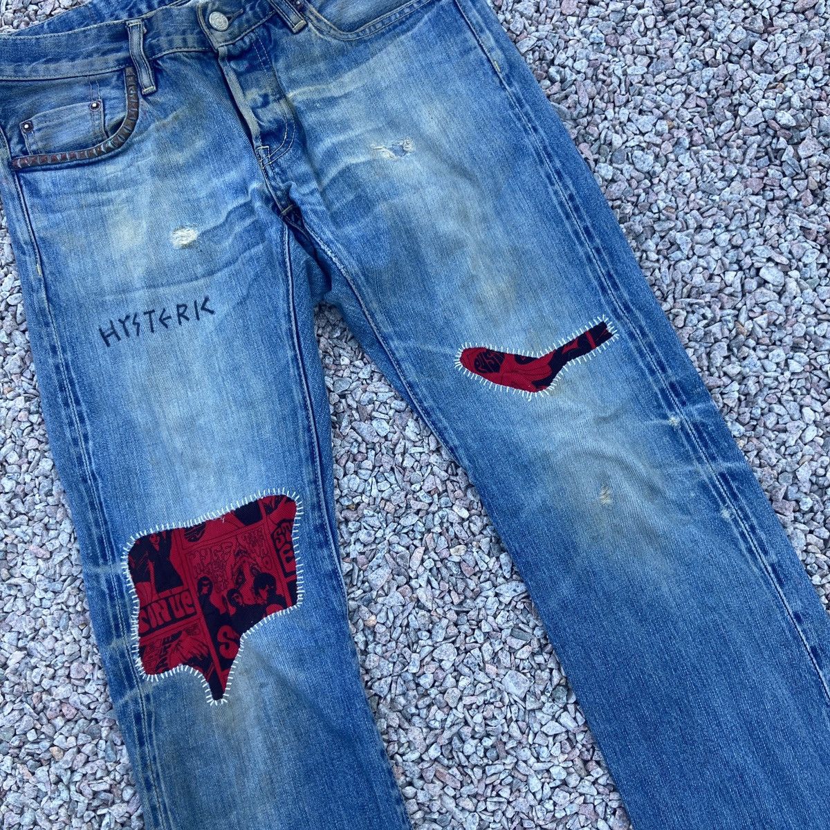 Hysteric Glamour × Seditionaries DISTRESSED HYSTERIC GLAMOUR SELVEGDE JEANS Size US 29 - 3 Thumbnail