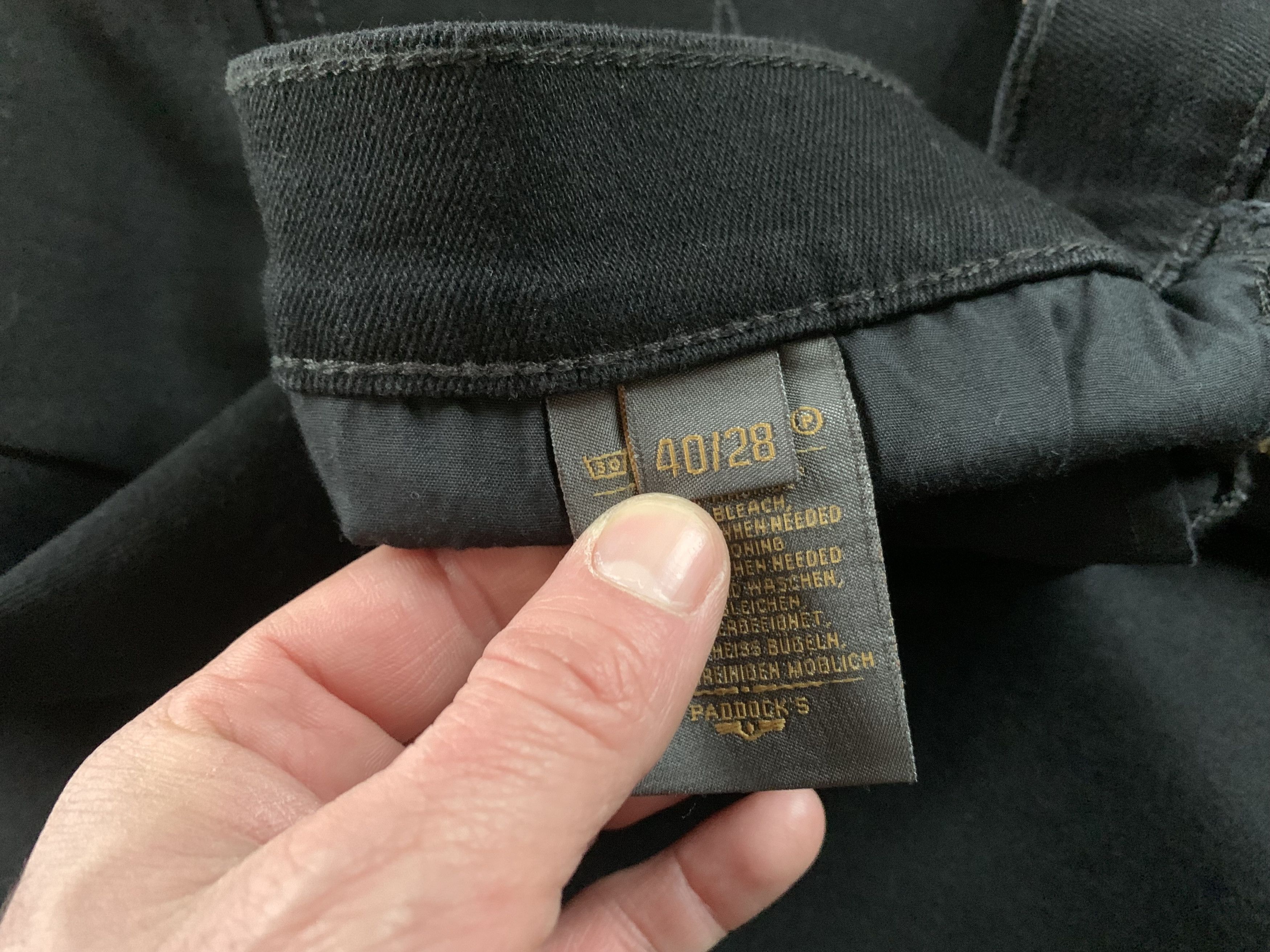 Designer Paddock's Ranger Black Denim Jeans Size US 40 / EU 56 - 10 Thumbnail