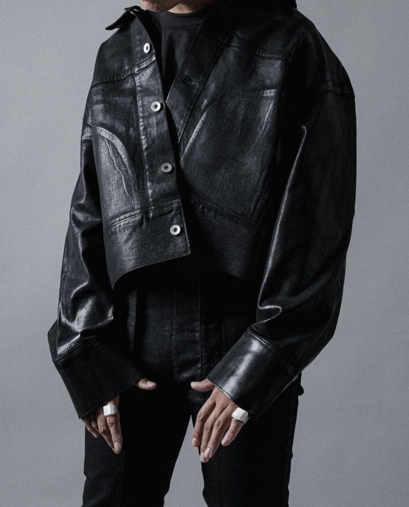 image of Avant Garde No Mass Prod Overfit 3D Jacket in Black, Men's (Size Medium)