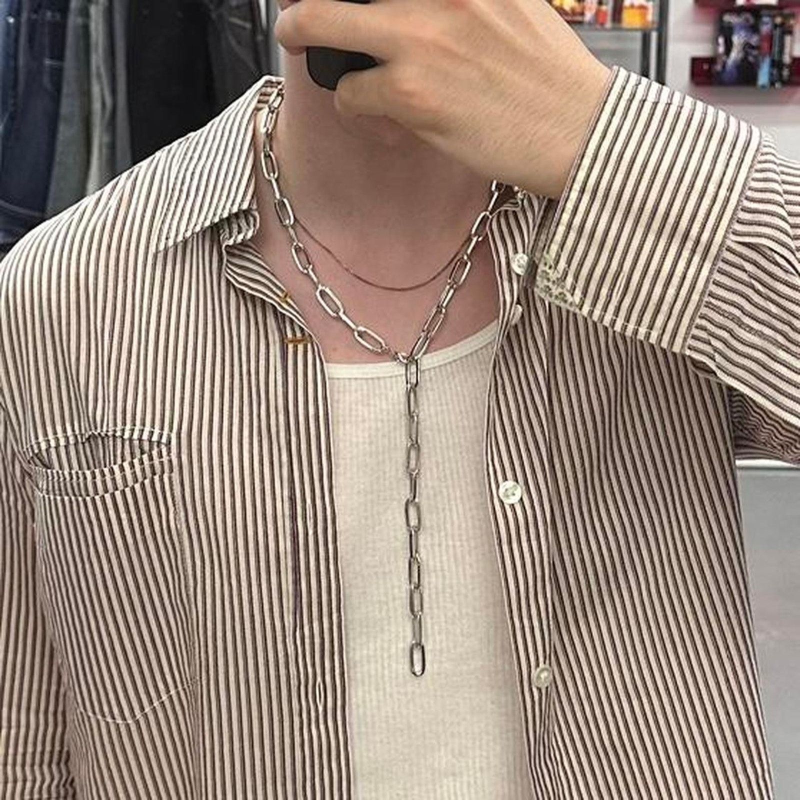 Other Y2k silver chrome rope chain Size ONE SIZE - 2 Thumbnail