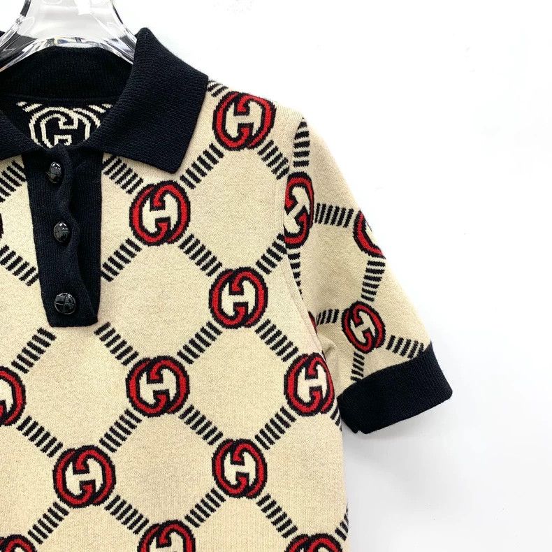 Gucci Gucci Colour-blocked logo jacquard full-printed wool lapel Size S / US 4 / IT 40 - 9 Thumbnail