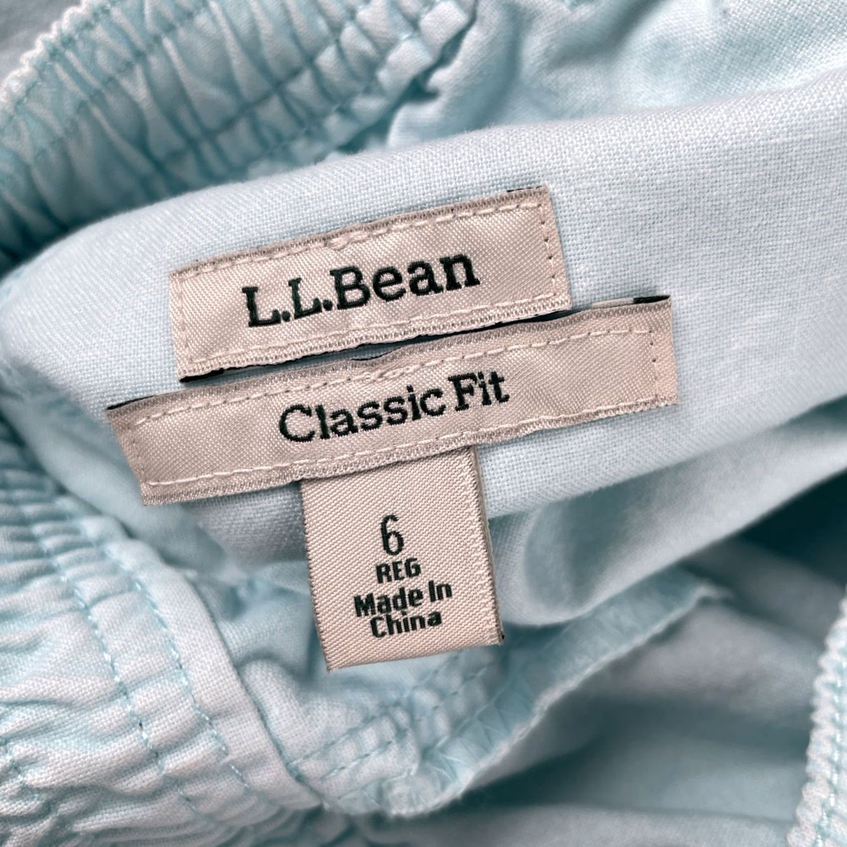 Vintage VINTAGE L.L. Bean Capri Pants Ladies 6 Classic Fit Drawstring Waist Pale Blue Size 28" / US 6 / IT 42 - 6 Thumbnail