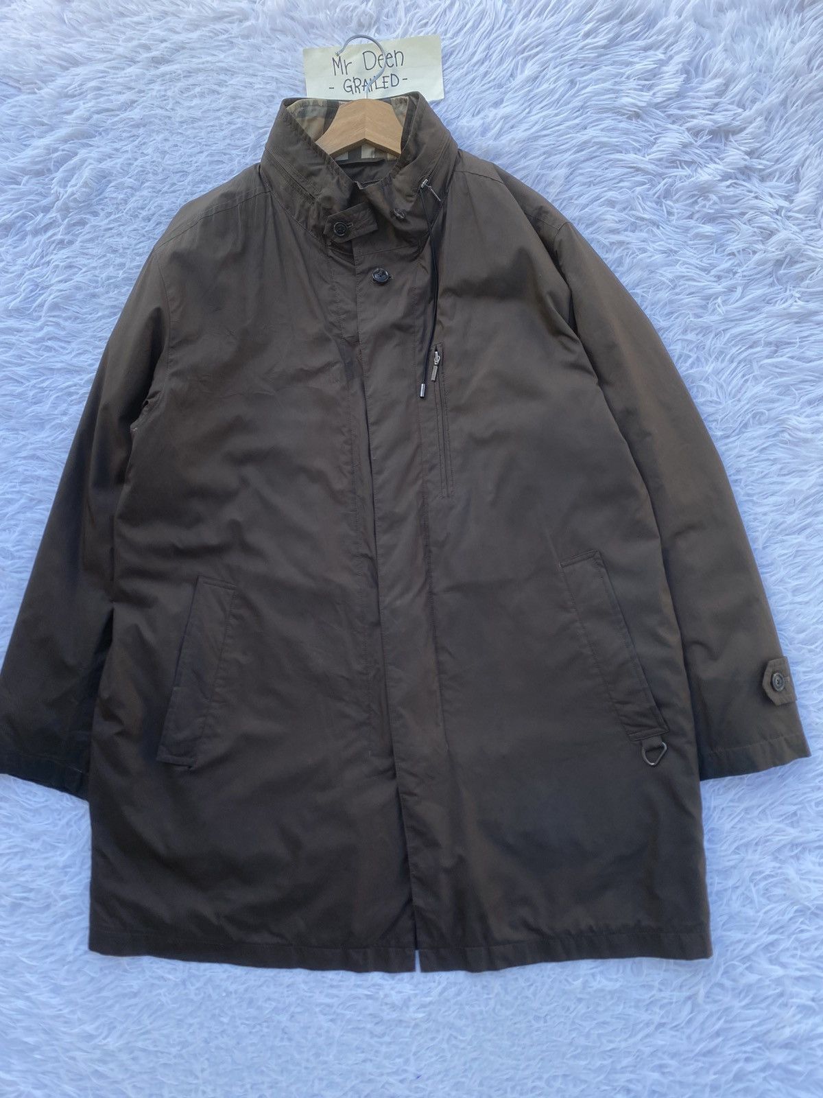 Burberry Rare Vintage Burberry Nylon Long Jacket Size US L / EU 52-54 / 3 - 3 Thumbnail