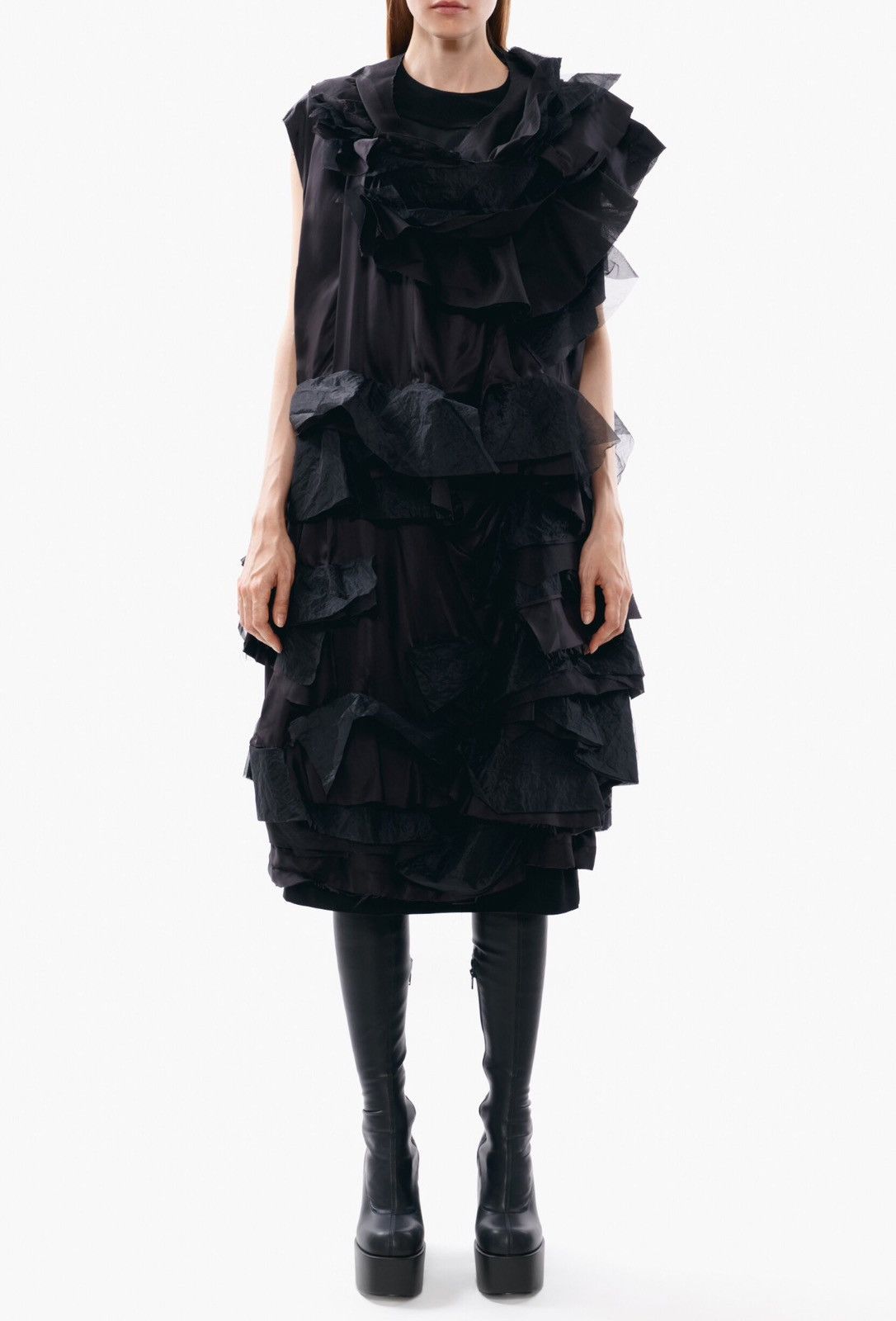 Comme des Garcons × Japanese Brand Comme Des Garçons Comme Des Garçons Ruffled A-line Dress Size S / US 4 / IT 40 - 1 Thumbnail