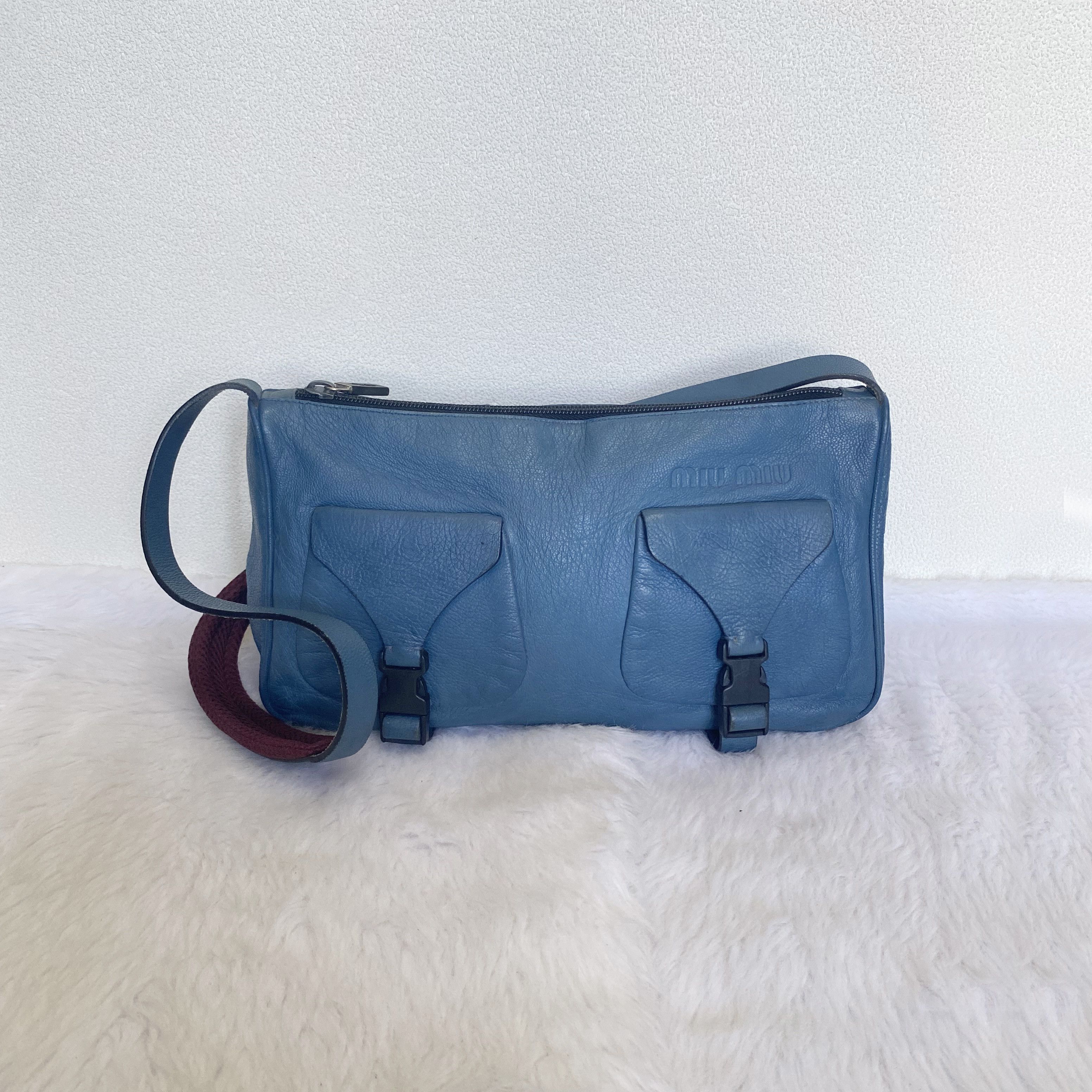 Miu Miu ARCHIVE MIU MIU FW 1999 SHOELACE LEATHER SHOULDER BAG