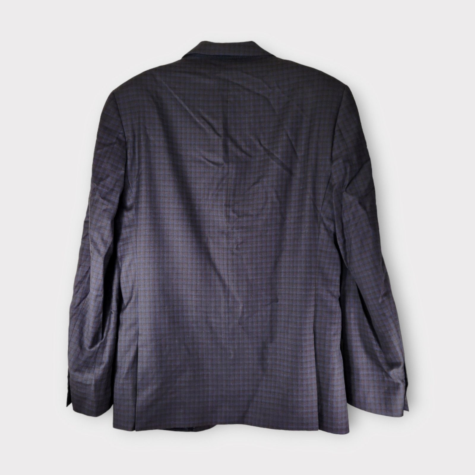 Daniel Hechter Daniel Hechter Paris 42L Navy Blue Plaid Two-Button Front Size 42L - 2 Thumbnail