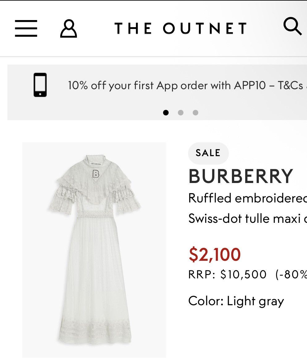 Burberry BURBERRY Ruffled Embroidered Swiss-dot tulle Maxi Dress Size S / US 4 / IT 40 - 5 Thumbnail