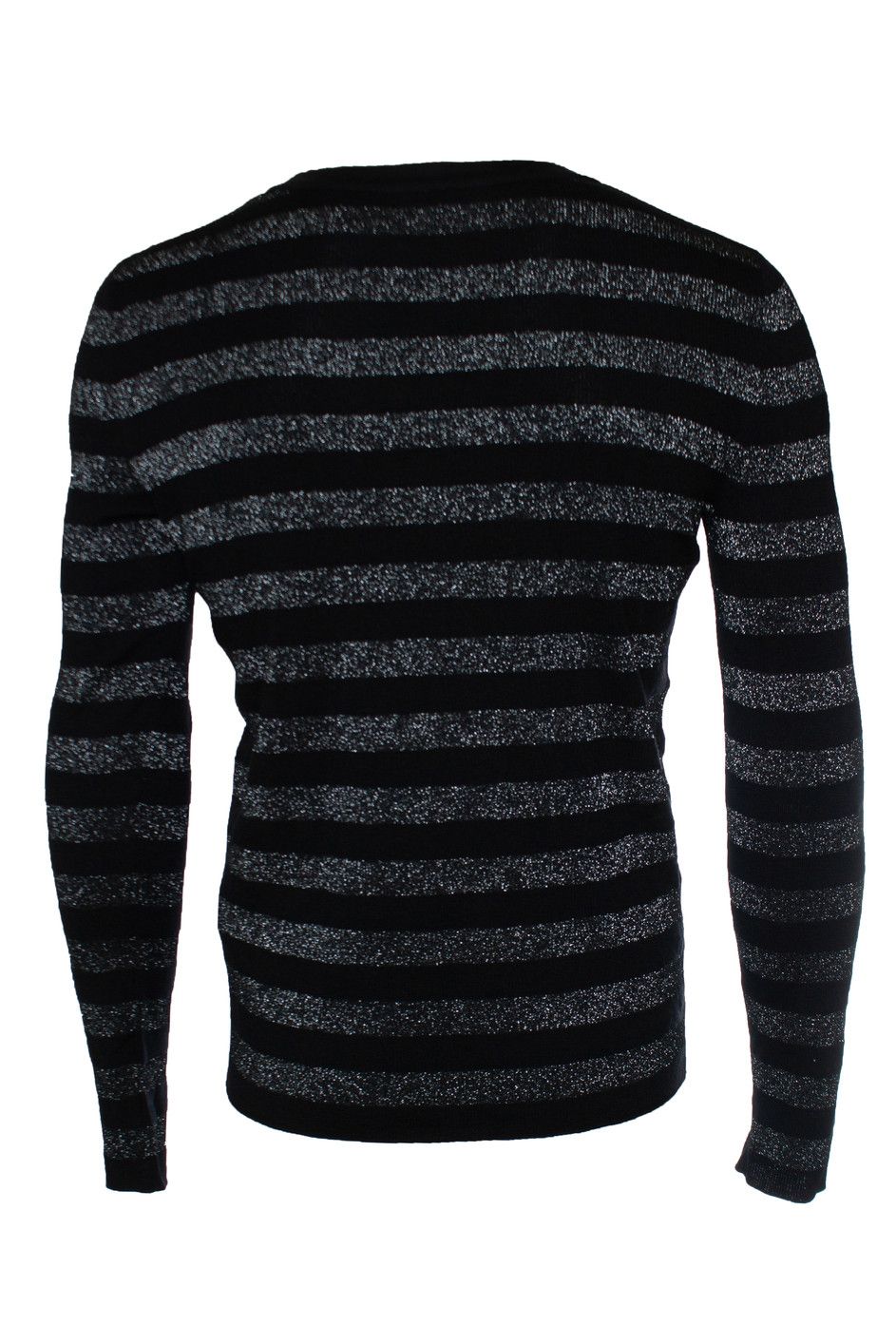 Saint Laurent Paris Saint Laurent, Metallic striped pull in black and silvery Size US XL / EU 56 / 4 - 4 Thumbnail