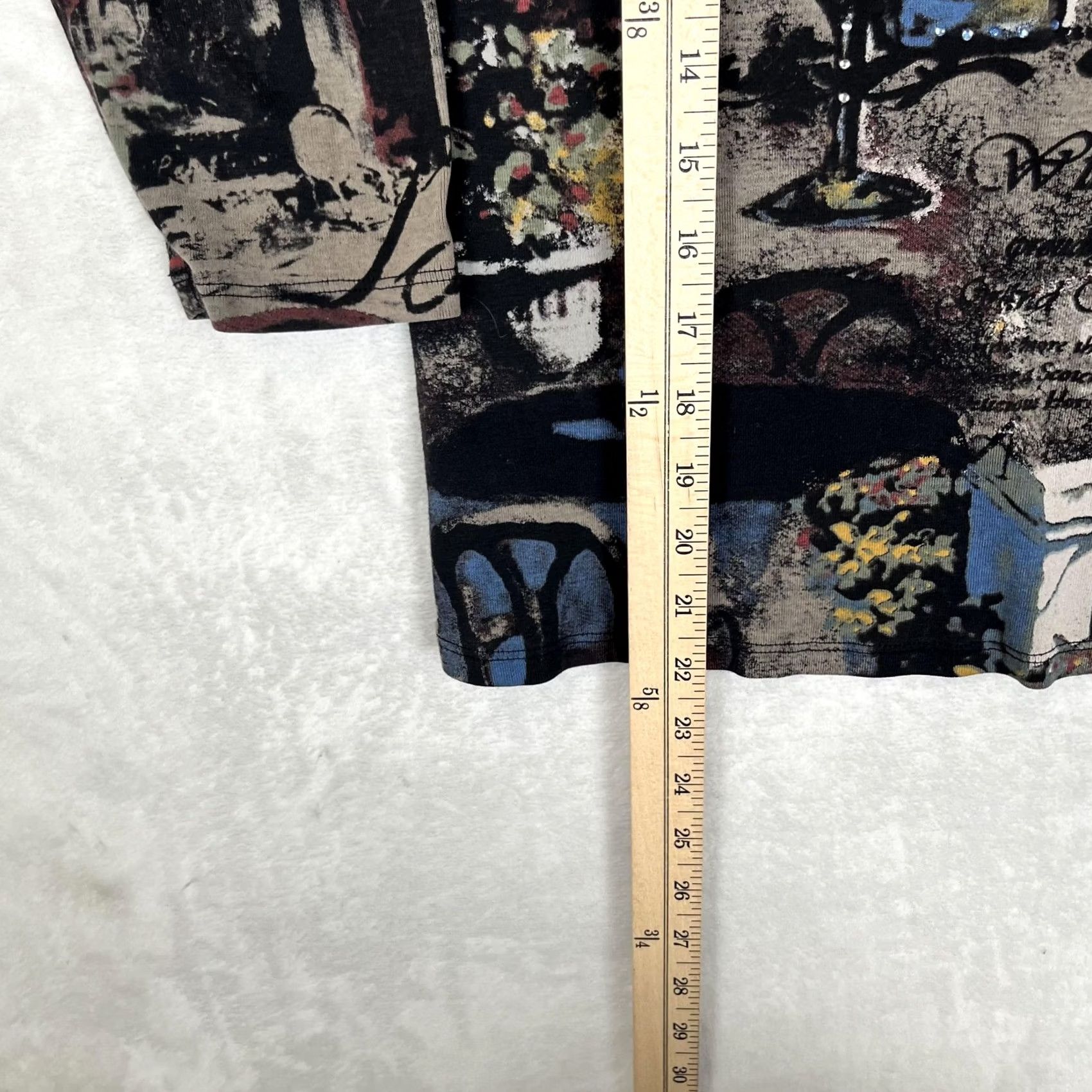 Vintage VINTAGE Jess & Jane T-Shirt Womens S/M Rhinestone Wine Bottles 3/4 Sleeve Y2K Size S / US 4 / IT 40 - 7 Thumbnail
