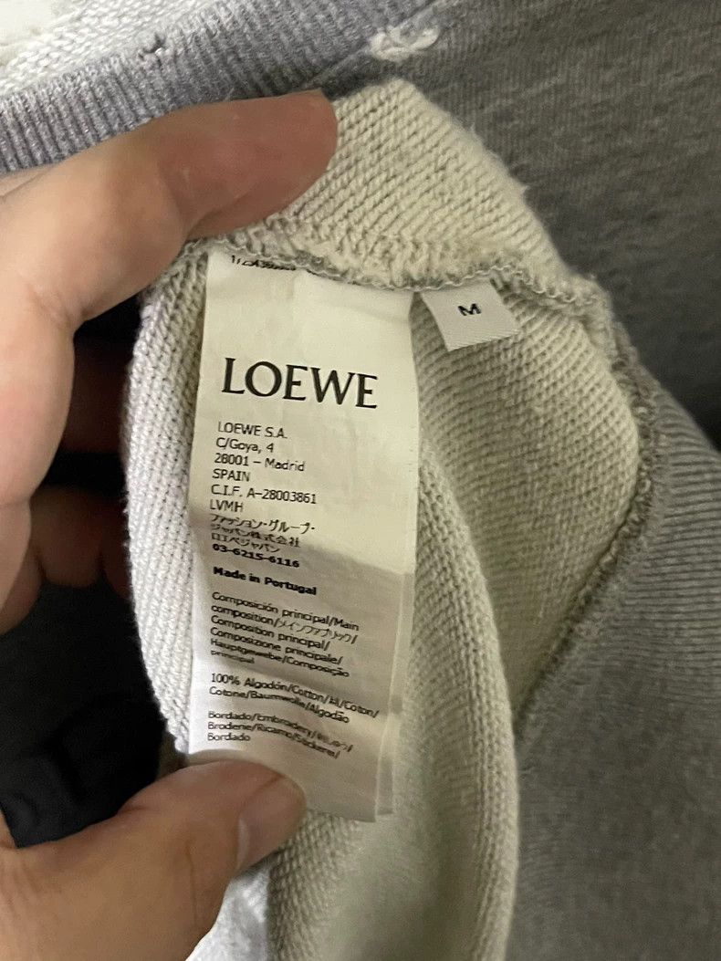 Loewe loewe Embroidered ripped gray sweatshirt 2503-Nextarrow Size US M / EU 48-50 / 2 - 5 Thumbnail