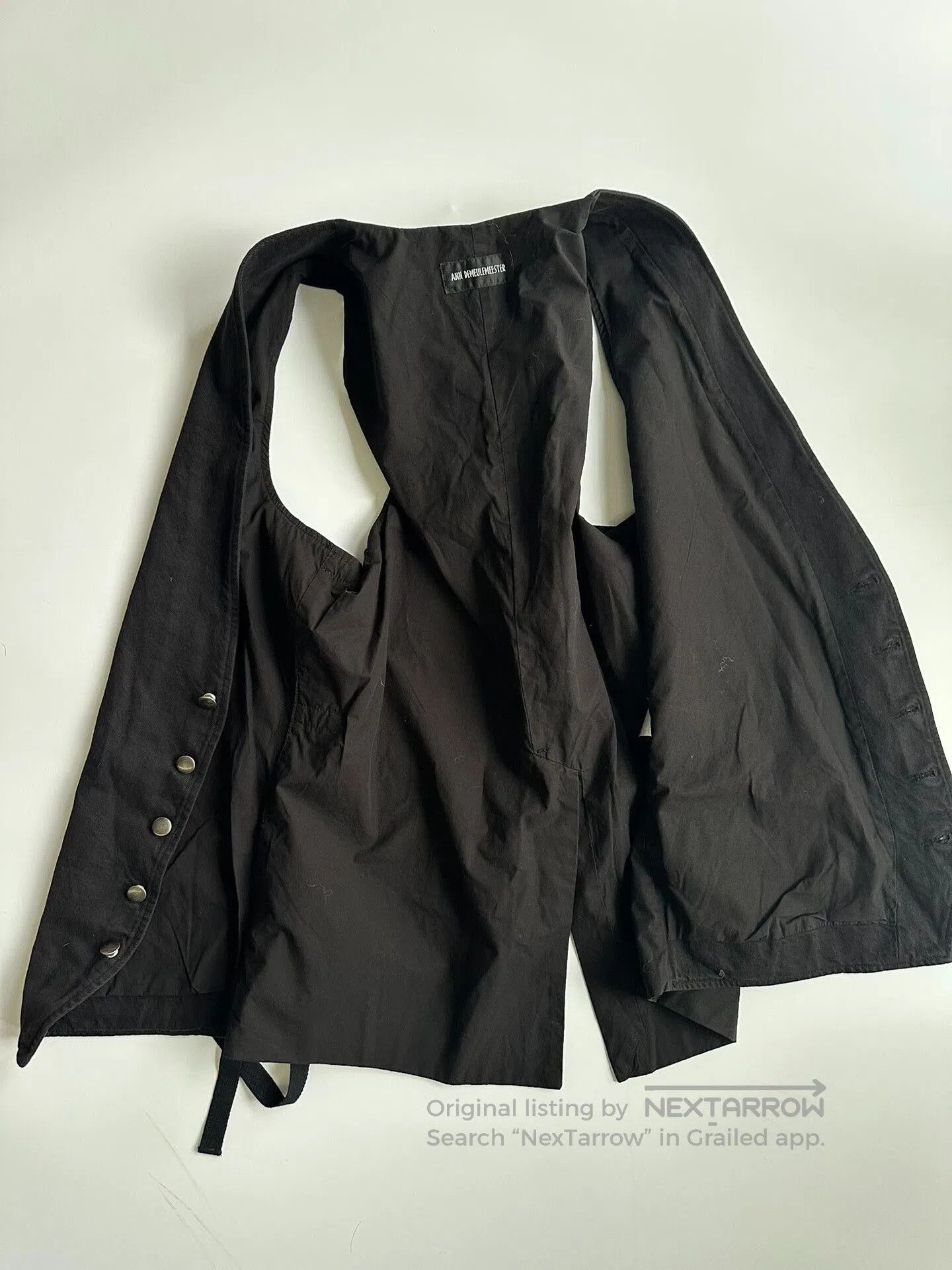 Ann Demeulemeester Ann Demeulemeester Black Vest 22SS. Size L / US 10 / IT 46 - 2 Thumbnail