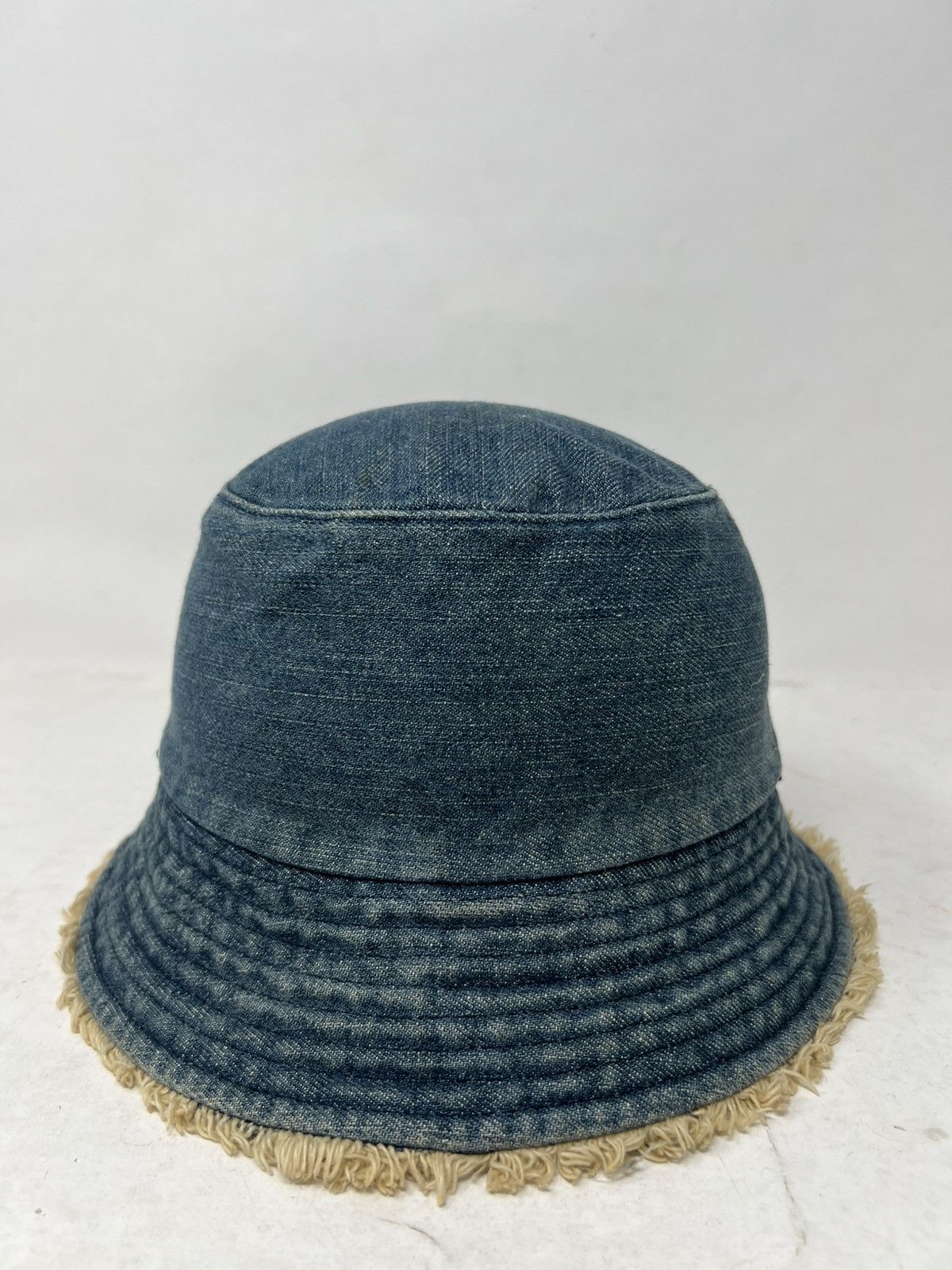 Japanese Brand U.G.I.Z Frayed Distressed Japan Brown Strap Bucket Hat Cap Size ONE SIZE - 4 Thumbnail