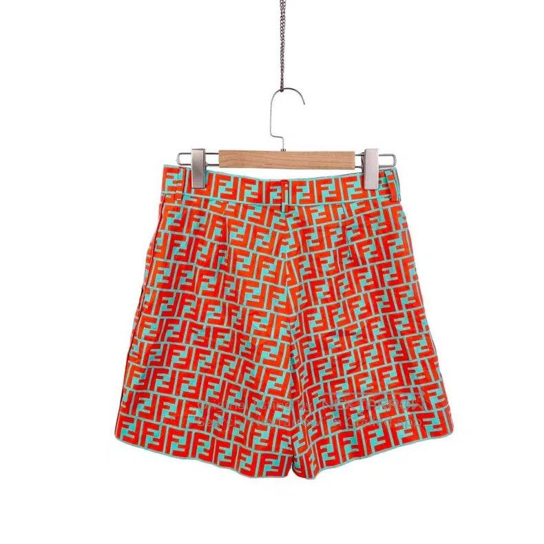 Fendi Fendi Cotton Double F Printed Casual Shorts Size 42" / US 20 - 2 Thumbnail