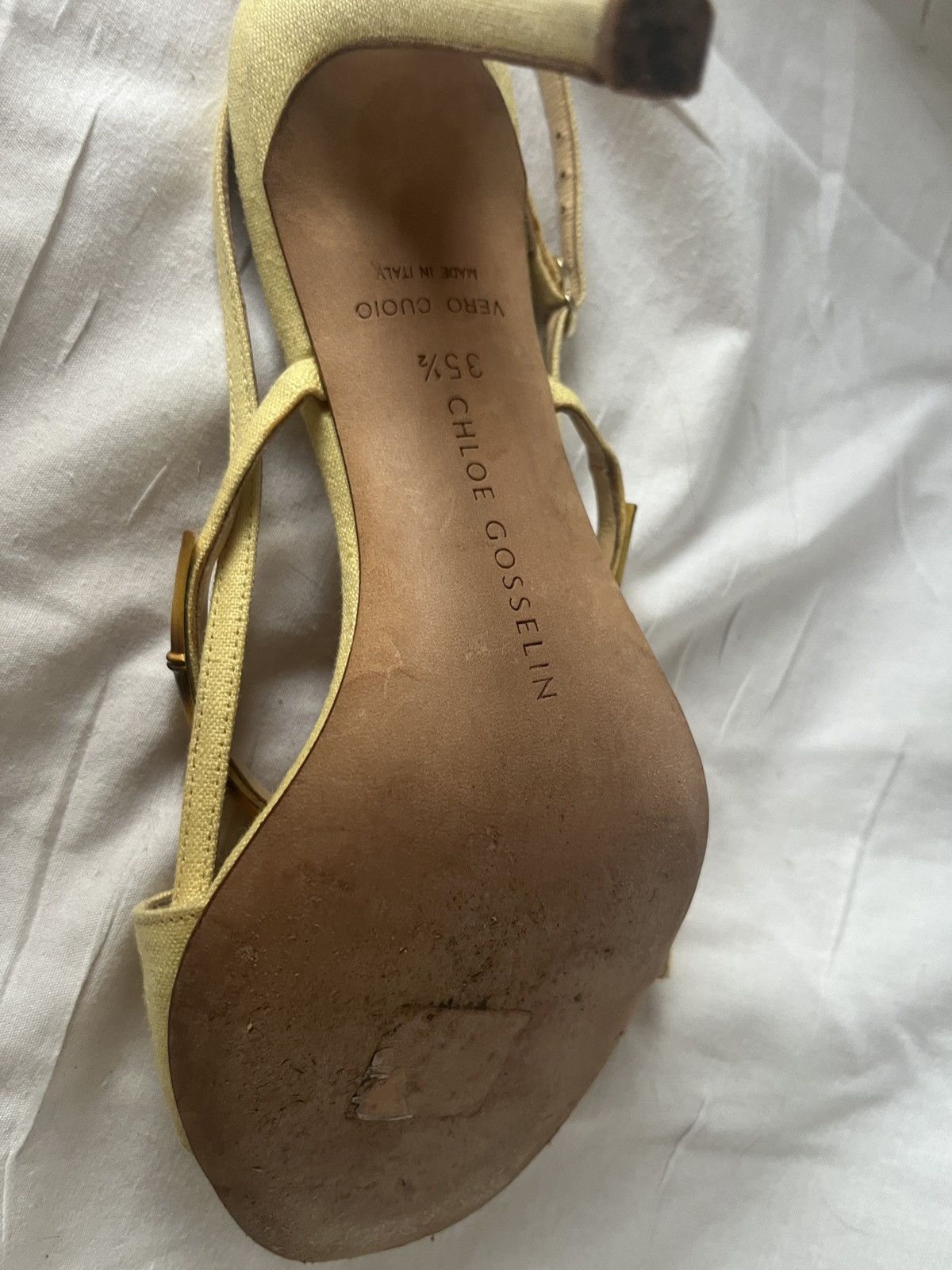 Vintage Chloe gosselin yellow bamboo heels Size US 5.5 / IT 35.5 - 11 Thumbnail