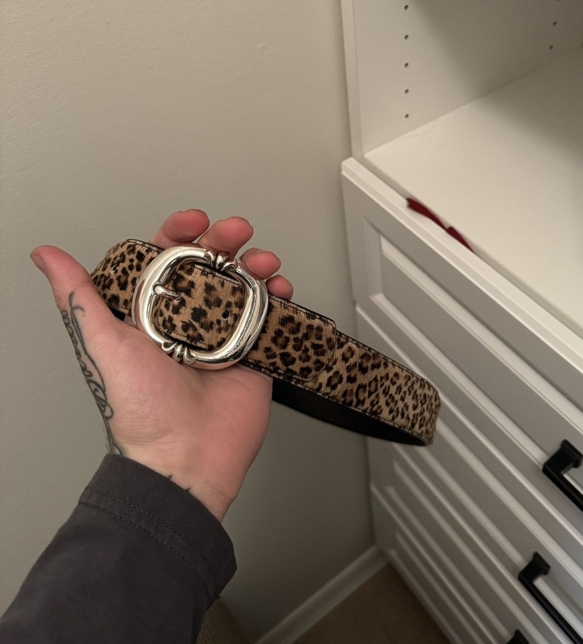 Chrome Hearts Chrome Hearts Cheetah Print Gunslinger Belt Size 36 - 5 Thumbnail