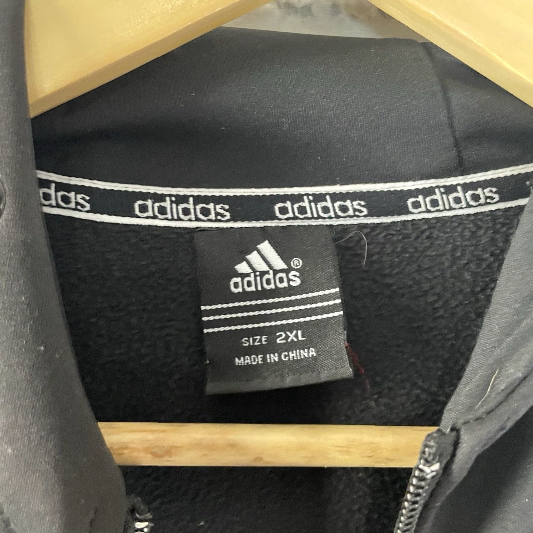Adidas Adidas Black Full-Zip Hooded Athletic Jacket Womens Size 2XL Size XXL / US 16-18 / IT 52-54 - 4 Thumbnail