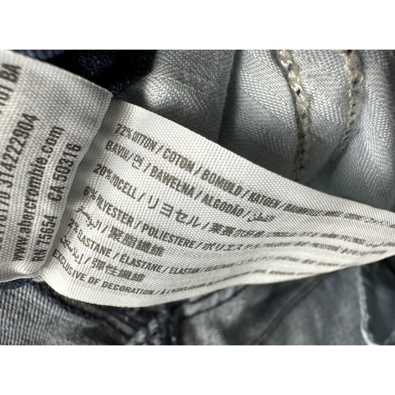 Abercrombie & Fitch Abercrombie & Fitch Harper Super Skinny Blue Jeans Raw Hem Slim Ankle Sz 29 Womens Jeans Slim Blue 90s? Size 29" - 8 Thumbnail