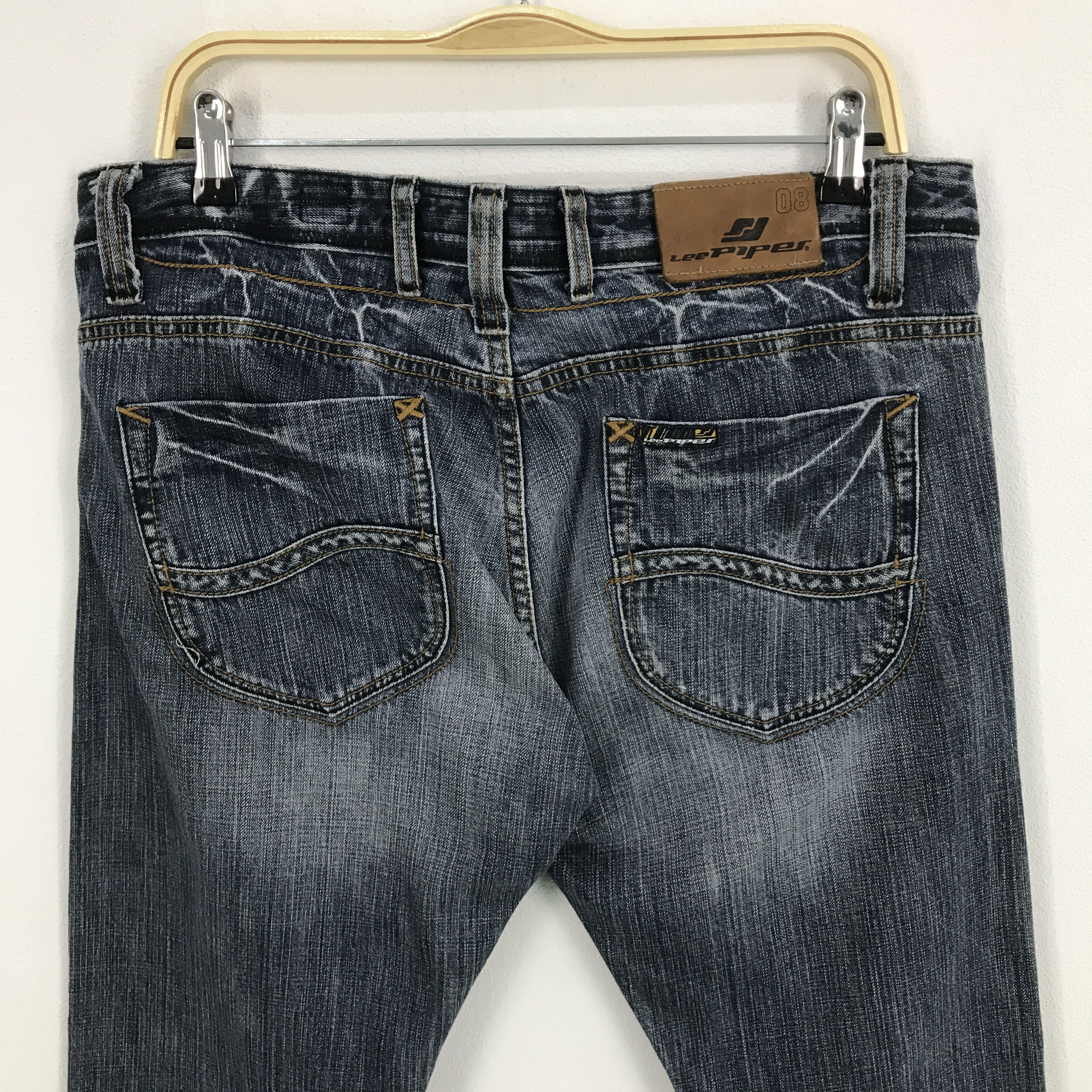 Japanese Brand × Lee Japan style denim Lee distressed jean pants Size US 34 / EU 50 - 5 Thumbnail