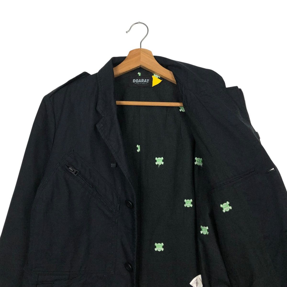 Hysteric Glamour 🔥RICH BLACK BIKER BONDAGE JACKET DOARAT CARGO POCKETS Size US M / EU 48-50 / 2 - 14 Thumbnail
