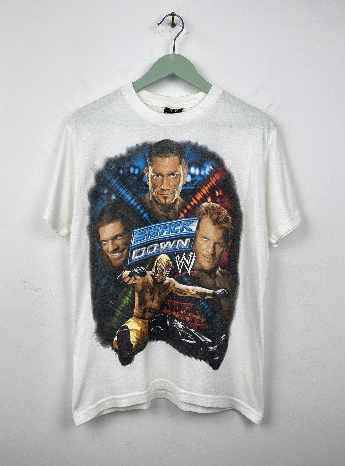 WWE Vintage WWE Smack Down T Shirt Batista Edge Y2K Rey Mysterio Size US S / EU 44-46 / 1 - 1 Thumbnail