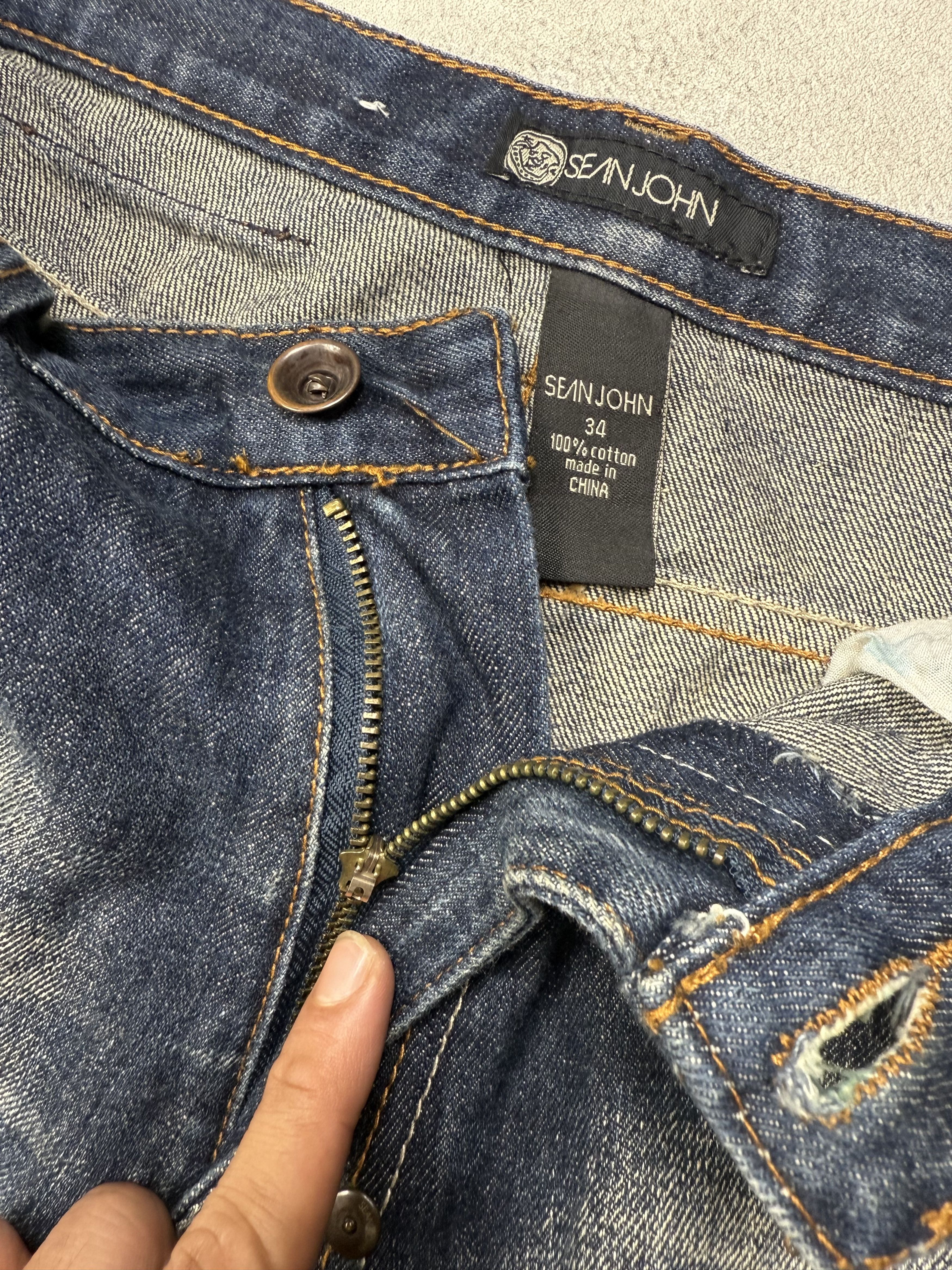 Sean John Sean John Y2K Distressed Denim Size US 34 / EU 50 - 10 Thumbnail