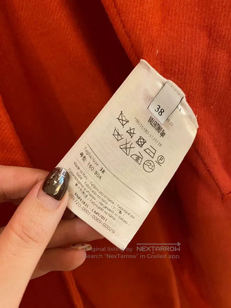 Valentino Valentino Orange-pink wool coat Size M / US 6-8 / IT 42-44 - 3 Thumbnail