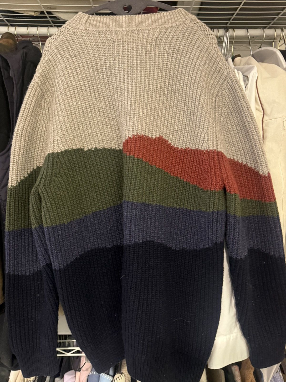 Maison Kitsune Barbour Multicolor Maison Kitsuné Edition Landscape Sweater Size US XL / EU 56 / 4 - 2 Thumbnail