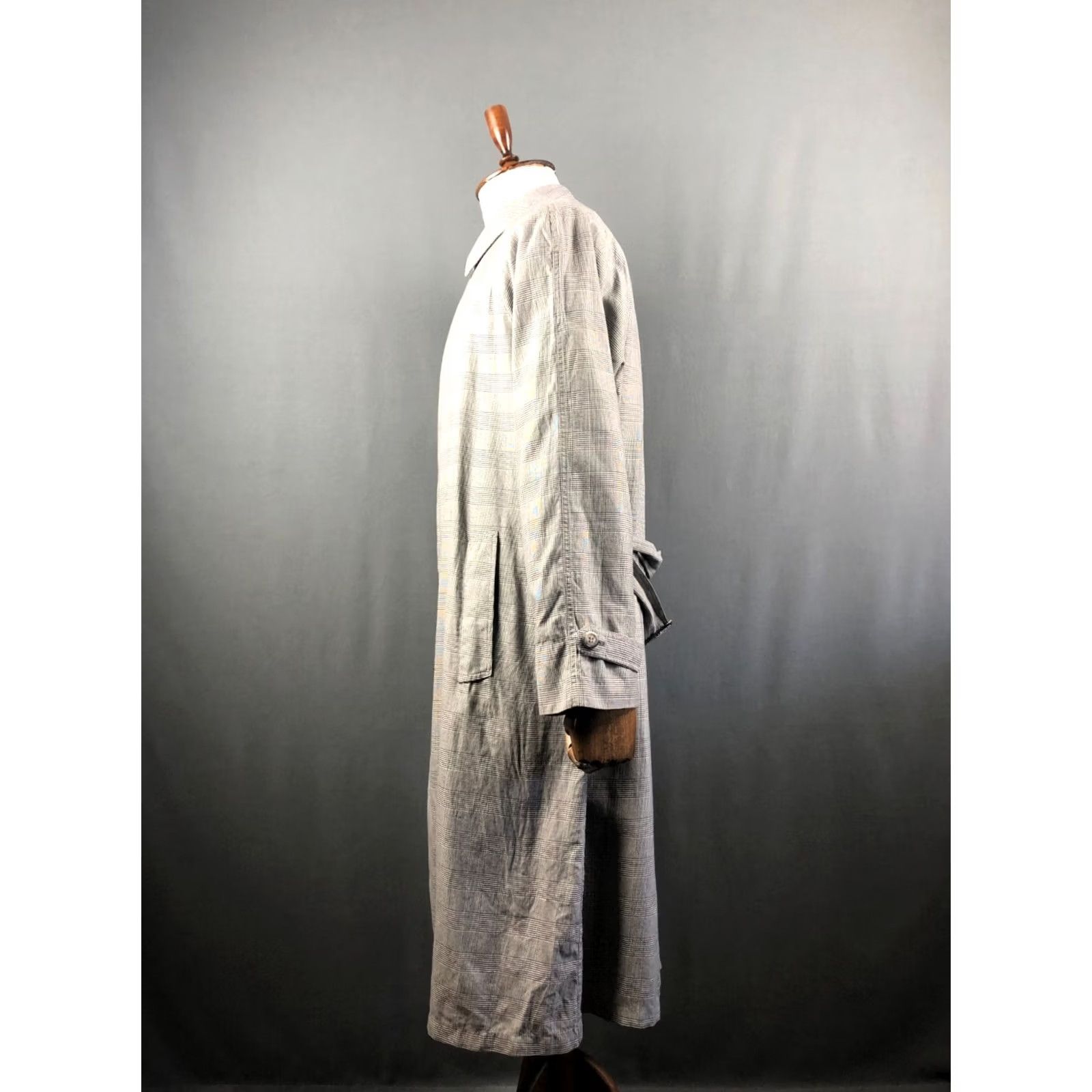 Herno Herno Coat Men Size 48 Gray Check Lightweight Belted Overcoat Casual Autumn Spring Size US M / EU 48-50 / 2 - 2 Thumbnail