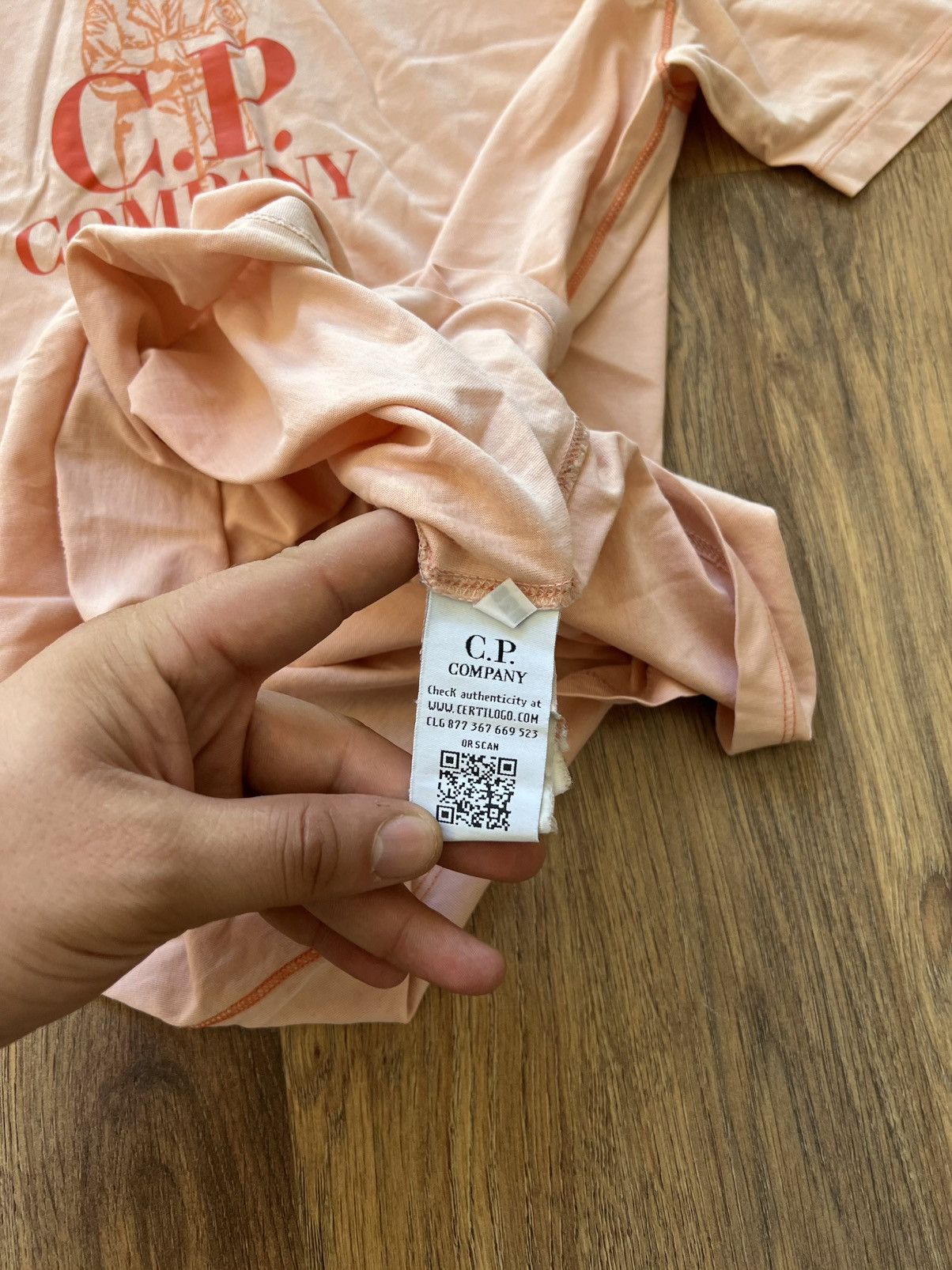 C.P. Company C.P. Company Graphic Logo T-Shirt — Light Peach / Size M Size US M / EU 48-50 / 2 - 6 Thumbnail