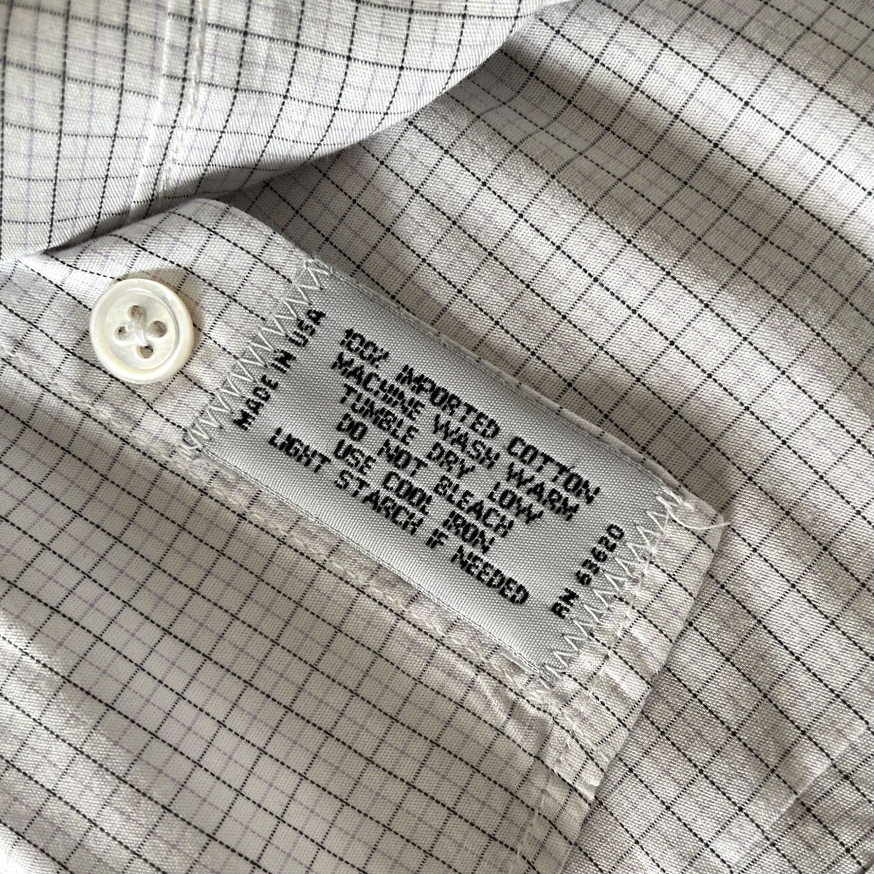 Vintage VINTAGE Gitman Bros. Camp Shirt Mens 16 33 White Gingham Plaid Cotton USA Shirt Size US L / EU 52-54 / 3 - 4 Thumbnail