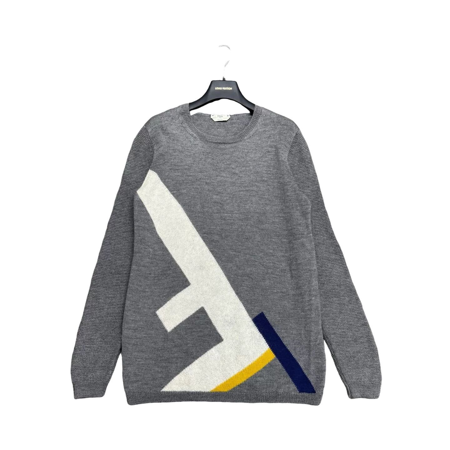 Fendi Fendi Intarsia Logo Virgin Wool Sweater 42 Size US XS / EU 42 / 0 - 1 Thumbnail